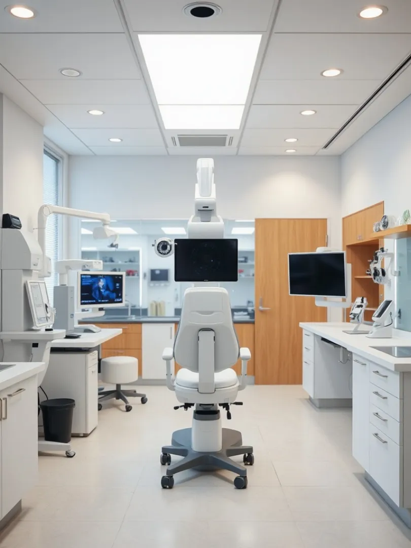 Modern eye care clinic with advanced diagnostic tools